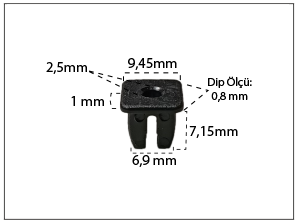 Klips Plaka Vida 4,2mm 4112977 Fiat Tofaş 9611807580 Peugeot